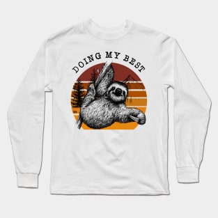 Vintage Doing My Best Sloth Long Sleeve T-Shirt